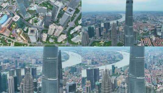 上海市外滩陆家嘴东方明珠塔上海中心大厦高高清在线视频素材下载