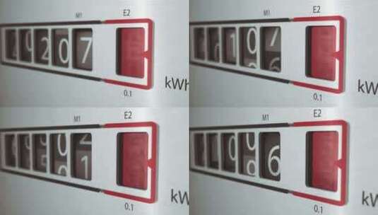 显示快速增加的能源消耗的功率计的3D动画高清在线视频素材下载