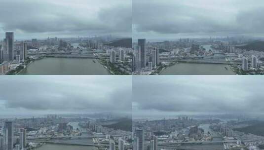 珠海航拍澳门城市建筑风光澳门大景澳门远景高清在线视频素材下载