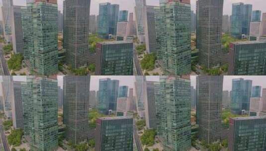 杭州钱江新城UDC时代大厦城市高楼大厦风高清在线视频素材下载