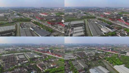 上海闵行航拍素材高清在线视频素材下载
