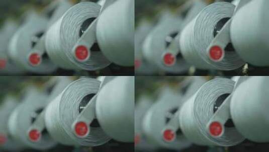 羊绒厂纺纱高清在线视频素材下载