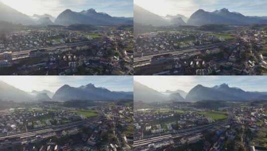 瑞士乡村小镇高清在线视频素材下载