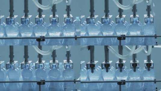 瓶装矿泉水生产线实拍高清在线视频素材下载