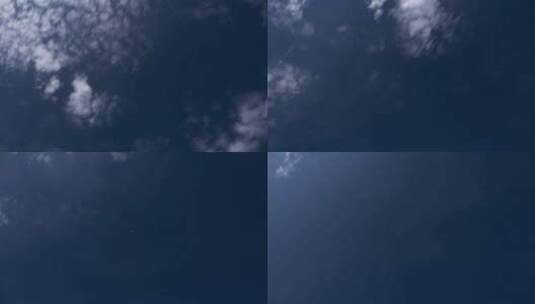 月光下的云在运动，时间流逝高清在线视频素材下载