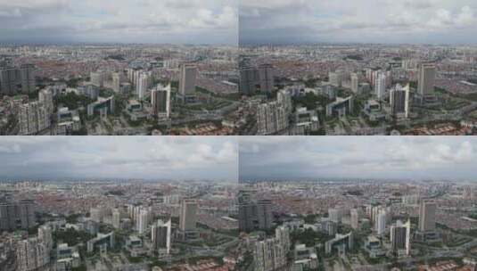 东莞东城中心航拍高清在线视频素材下载