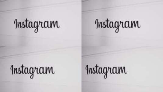 屏幕上的平移Instagram标志特写高清在线视频素材下载
