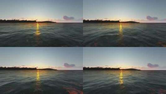 黄昏下的海平面高清在线视频素材下载