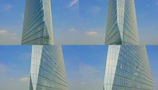 深圳南山华侨城大厦中景前进右环绕高清在线视频素材下载