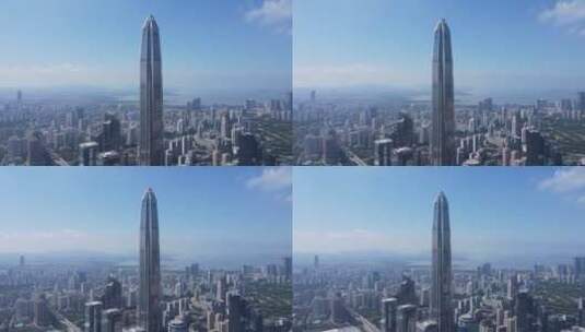 深圳平安中心大厦航拍高清在线视频素材下载
