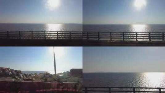 跨海大桥 车窗外 平移镜头高清在线视频素材下载
