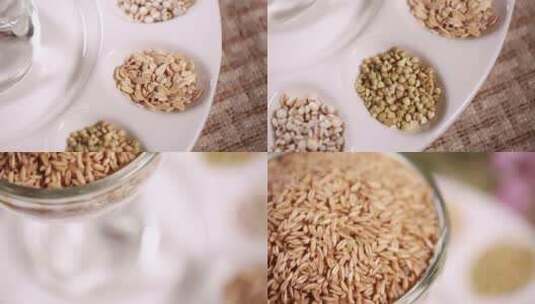 【镜头合集】燕麦荞麦藜麦各种粗粮杂粮高清在线视频素材下载