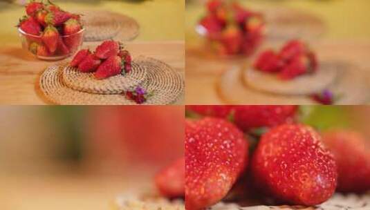 【镜头合集】草莓水果夏季维生素高清在线视频素材下载