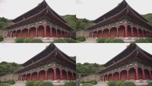 浙江普陀山宝陀禅寺建筑4K实拍视频高清在线视频素材下载