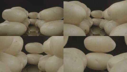 土豆马铃薯影棚微距穿梭拍摄log高清在线视频素材下载