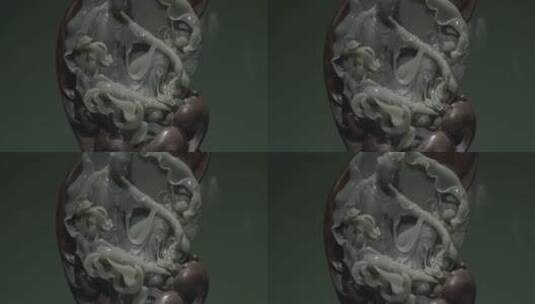 博物馆玉雕作品LOG高清在线视频素材下载
