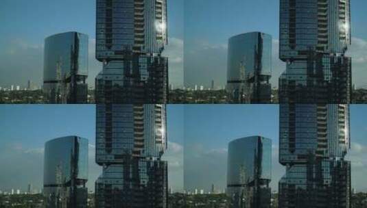 一座城市的两座公司大楼高清在线视频素材下载