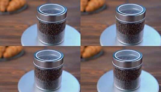 咖啡豆罐子高清在线视频素材下载