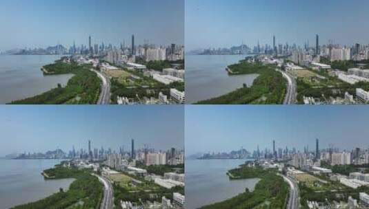 深圳高画质宽屏大全景航拍高清在线视频素材下载