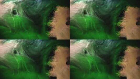 绿色星云流动扩散背景特效高清在线视频素材下载