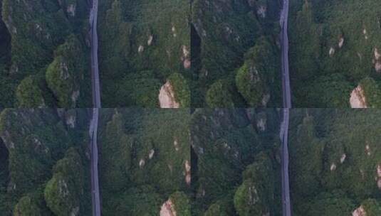 武陵源峡谷公路多镜头高清在线视频素材下载
