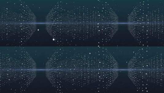 科技科幻粒子颗粒矩阵隧道互联网高清在线视频素材下载