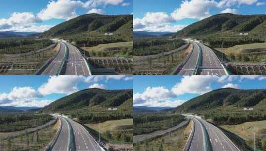 高速，高原，香格里拉，立交桥高清在线视频素材下载