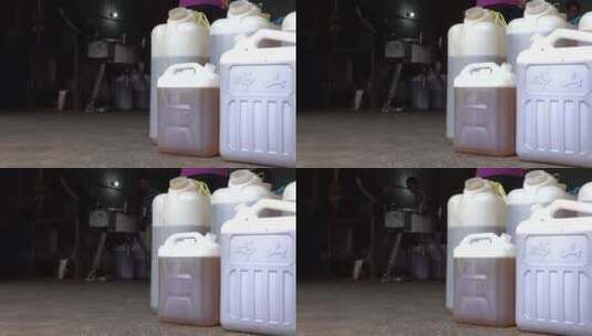花生油 压花生 土法炼油 压榨 榨油 作坊高清在线视频素材下载