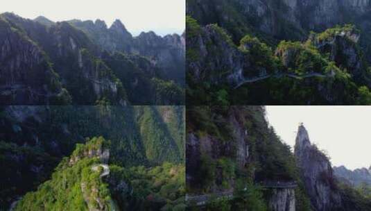 杭州临安大明山航拍高清在线视频素材下载