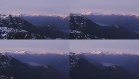 航拍的雪山景观高清在线视频素材下载