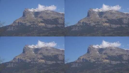 阿拉维斯山脉上空的云景观高清在线视频素材下载