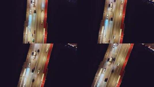 猎德大桥夜景俯拍高清在线视频素材下载