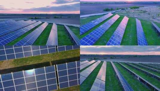 4K太阳能发电站新能源光伏发电合集高清在线视频素材下载