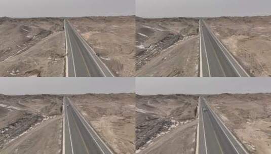 4k戈壁公路高清在线视频素材下载