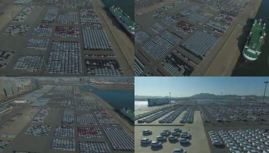 汽车码头集装箱港口合集高清在线视频素材下载