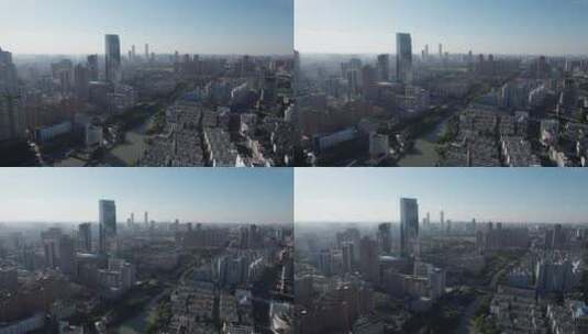 航拍无锡城市建筑景观高清在线视频素材下载