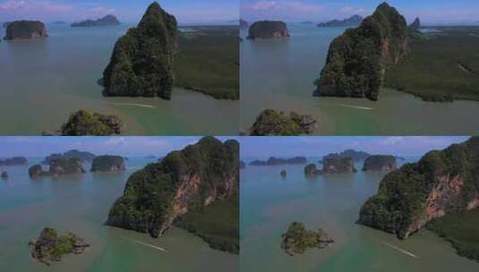 泰国知名景点攀牙湾全景高清在线视频素材下载