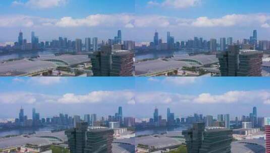 广州金融城琶洲视角-3高清在线视频素材下载