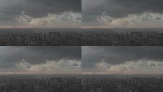 暴雨中的上海高清在线视频素材下载
