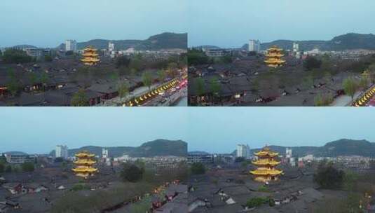 四川阆中古城夜景高清在线视频素材下载