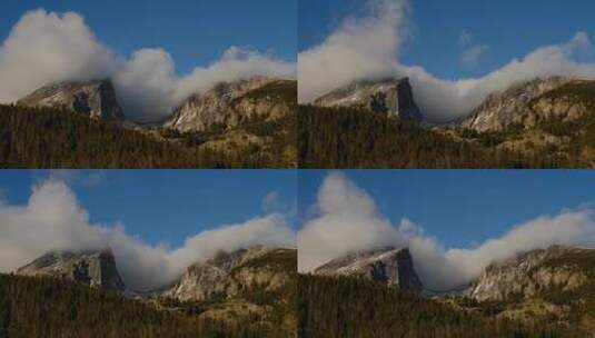 云层下的山脉高清在线视频素材下载