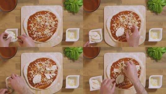 披萨师傅准备披萨高清在线视频素材下载