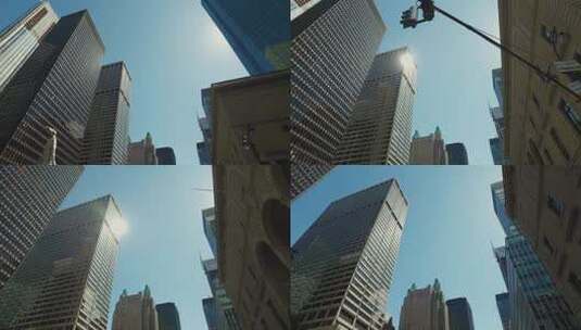 纽约摩天大楼城市快速发展空镜高清在线视频素材下载
