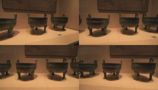 深圳博物馆古代艺术馆青铜器展高清在线视频素材下载