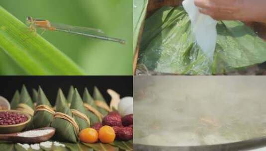 端午五月节五月初五包粽子煮粽子高清在线视频素材下载