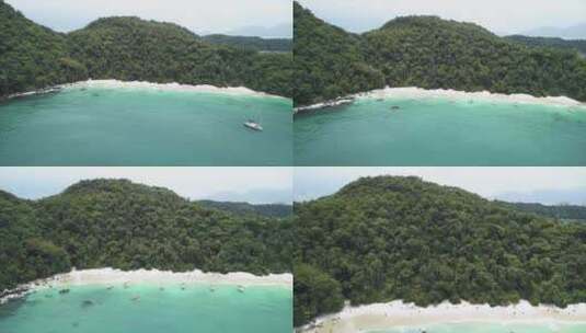 巴西里约热内卢的一个热带岛屿高清在线视频素材下载