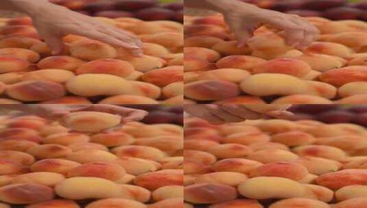 桃子 新鲜超市挑选高清在线视频素材下载