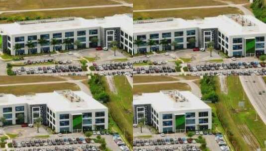 美国彭布罗克派恩斯伽林护理学院。空中4k无人机视频高清在线视频素材下载