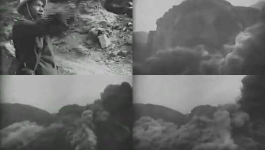 7、80年代山体爆破高清在线视频素材下载