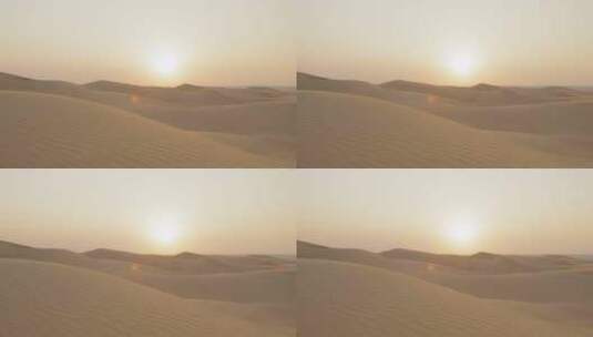 沙漠中的日落高清在线视频素材下载